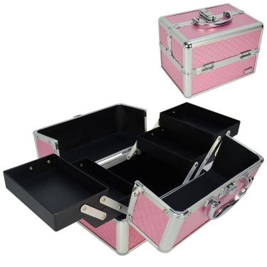 Imagem de Maleta Maquiagem e Joias Frasqueira Rosa CBRN19137