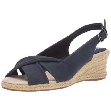 Imagem de Easy Street Sandália feminina estilo espadrille, Azul marino, 6.5 Wide
