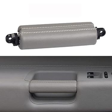 Imagem de Puxador de porta interior do motorista dianteiro esquerdo couro para VW Touareg 2003-2010 (cinza)