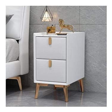 Imagem de TOMYEUS Mesas Laterais de Cama Moderna Mesa de Cabeceira Simples Estilo Nórdico Mini Quarto Mesa de Cabeceira Ardósia Armário de Armazenamento de Madeira para Sala de Estar Sofá Mesas de Cabeceira para Quarto (Cor: E)