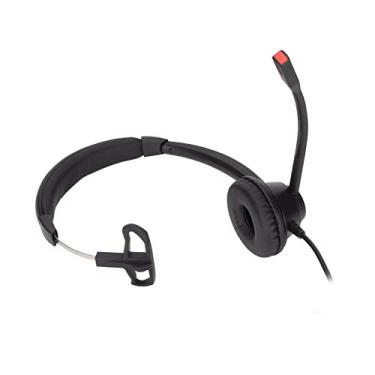 Imagem de Fones de ouvido de escritório com controle de volume fone de ouvido tudo-em-um de comunicação ultraleve preto