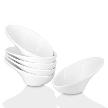 Imagem de Holitika Prato de molho de soja para sushi - conjunto de tigelas de mergulho, tigelas de molho de porcelana branca/pratos para molho de soja, ketchup, molho de churrasco ou tempero - 28 g, conjunto de