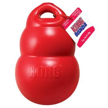 Imagem de KONG Bounzer - Vermelho: Brinquedo de Mastigação para Cães Adultos de Raças Médias (7-16 kg) - Tamanho Médio (9,75 cm L x 15,7 cm A)