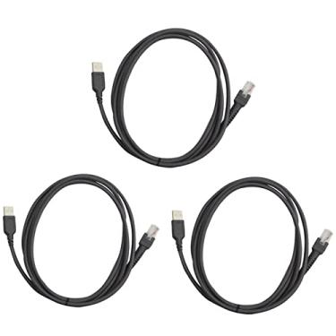 Imagem de Pacote com 3 cabos USB para Motorola Symbol LS2208 LS4208 DS6708 Scanner de código de barras USB tipo A CBA-U01-S07ZAR