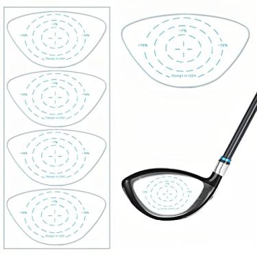 Imagem de Fita de impacto de golfe 200 peças etiquetas de impacto de madeiras de tamanho grande fita de rosto de taco de golfe adesivos de madeira padrão para treinamento de balanço, madeiras, bola, gravador de batidas, ferramenta de treinamento para ferramentas para homens e mulheres iniciantes