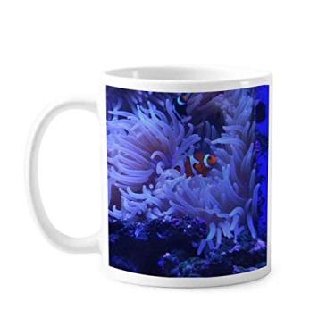 Imagem de Oceano Anêmona Peixe Coral Ciência Natureza Imagem Caneca Cerâmica Café Porcelana Utensílios de Mesa