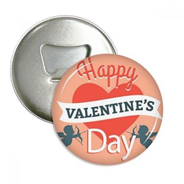 Imagem de Feliz Dia dos Namorados Coração Anjo Abridor de Garrafas Imã de Geladeira Emblema Multifuncional