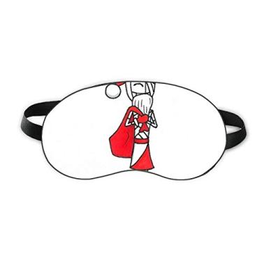 Imagem de Bolsa de chapéu de Papai Noel Hórus de Natal Protetor de olho de dormir Capa de sombra macia para noite