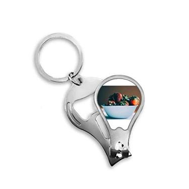 Imagem de Fresco morango Photogrephy foto de frutas cortador de unhas abridor chaveiro tesoura