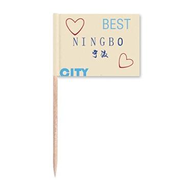 Imagem de Port City Ningbo Placa Art Deco Presente Fashion Palito Bandeira Marcador Decoração de Festa