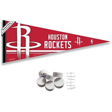 Imagem de Houston Rockets Pennant Flag and Wall Tack Pads Mounts
