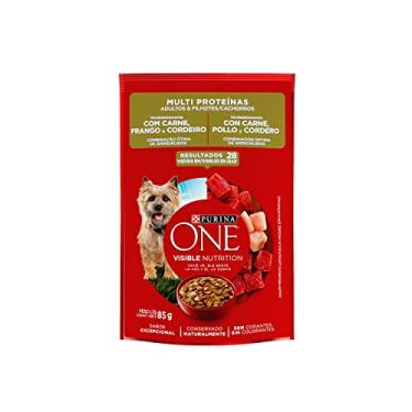 Imagem de Ração Úmida Cães PURINA ONE Carne, Frango e Cordeiro 85g