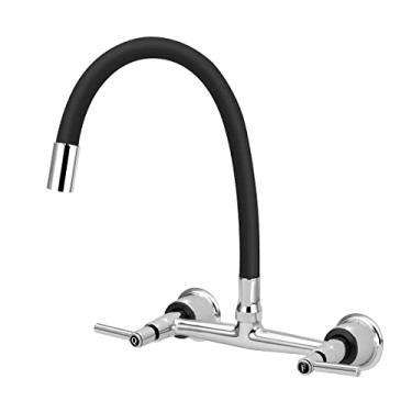 Imagem de Torneira Misturador Cozinha De Parede Gourmet Colorido 1/4v. Cor:Preto