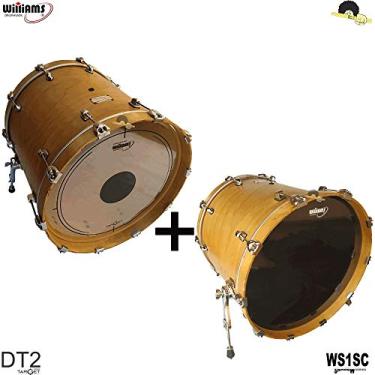 Imagem de Kit de Peles Williams - DT2(Batedeira) Duplo filme clear c/dot central 22″ + Pele(Resposta) WB1SC 22"
