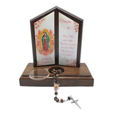 Imagem de Oração de Mesa com Porta Terço Nossa Senhora de Guadalupe