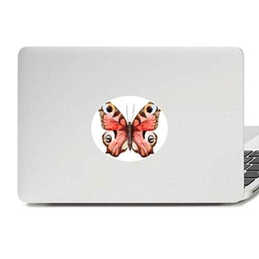 Imagem de Borboleta rosa em pintura a óleo emblema de vinil gráfico laptop decalque caderno