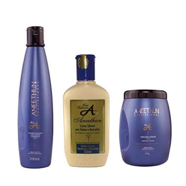 Imagem de Kit Shampoo Creme e Máscara Aneethun Linha A