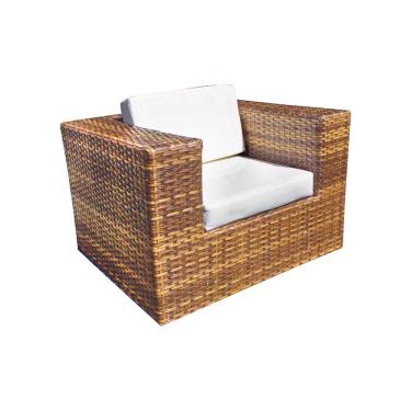 Imagem de Poltrona Quadrada em Junco Copacabana - Imbuia