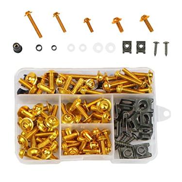 Imagem de Bothyi de Carenagem de Motocicleta 177Pcs 5 M6 Parafusos de Carroceria Parafusos de Carenagem Parafusos de Porca Clipes de Porca Motos, Ouro
