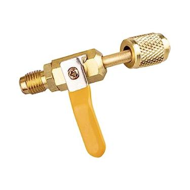 Imagem de shamjina Válvula de esfera de adaptador de segurança macho de ar condicionado 1/4, adaptador de líquido, acessórios de refrigeração, adaptador de segurança de,