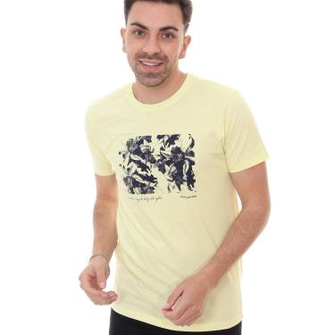 Imagem de Camiseta Calvin Klein Masculina Floral Summertime Amarela-Masculino