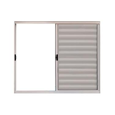 Imagem de Veneziana 3 Folhas de Correr S/Grade 1.00 X 1.50 Aluminio Branco Linha Modular - Hale