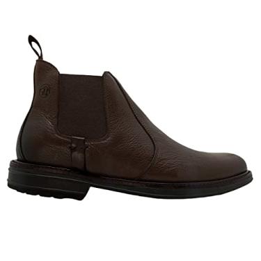 Imagem de Bota Social Masculina Anatomic Gel Troy Casual Rústico Em Couro 8711