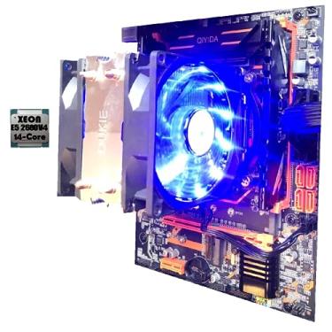 Imagem de Kit Xeon X99 Gaming + Xeon E5 2680v4 14 Núcleos (Ryzen 5 5600) + 16GB DDR4 + Cooler 2 Fans LED
