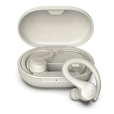 Imagem de JLab Go Air Sport – Fones de ouvido sem fio para treino com chamadas claras C3, design esportivo com gancho de orelha seguro, 32 horas de reprodução Bluetooth e 3 configurações de som EQ, areia