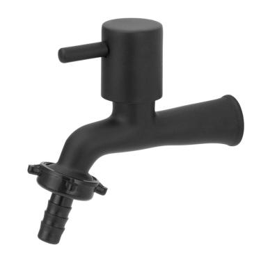 Imagem de Torneira Tanque Jardim Preto/Black Com Bico Alavanca Metal