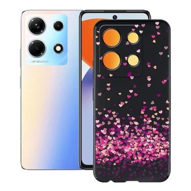 Imagem de KJYFOANI Capa para Infinix Note 30 VIP, capas pretas à prova de choque, proteção contra quedas de 360°, capa de silicone macia ultrafina de corpo inteiro para Infinix Note 30 VIP (17,2 cm) - Pink Love