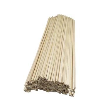 Imagem de Colaxi Varas quadradas inacabadas, varas de madeira para artesanato, escultura suave, tiras de madeira para navios, marcos educacionais, pontes, 150 mm x 4 mm x 4 mm