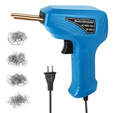 Imagem de Conjunto de ferramentas de reparo de rachaduras de painel portátil para máquina de solda de plásticos corte térmico grampeador a quente conjunto de ferramentas para reparo de plásticos com luz LED