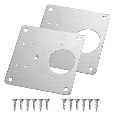 Imagem de Dobradiça de gabinete placa de reparo de dobradiça de armário de mesa dobrável dobradiça de porta de armário móveis gaveta dobradiças de porta de janela acessórios de hardware de móveis (cor: 2 peças)