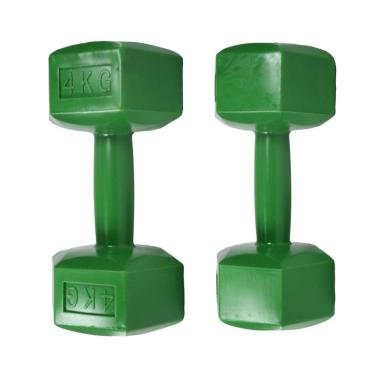 Imagem de Par de Halteres Dumbbel Sextavado Cement Bonafit 4kg Verde