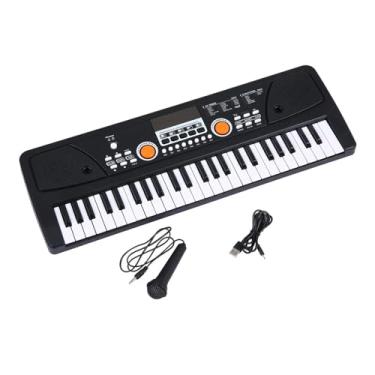 Imagem de teclado eletrônico para iniciantes 49 Teclas Usb Órgão Eletrônico Piano Elétrico Com Microfone Preto Música Digital Teclado Eletrônico Estéreo Embutido