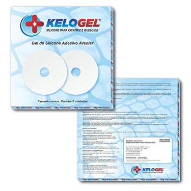 Imagem de Fita Areolar Adesiva em Gel de Silicone para Cicatriz e Prevenção de Queloide - Par - Kelogel (8cmx8cm)