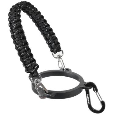 Imagem de Gearproz Cabo Paracord para Hydro Flask - Também compatível com garrafa de ferro, termoplástico, Takeya garrafas de água de 12 a 1134 g - Acessórios com cabo de sobrevivência (Preto)