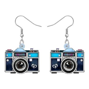 Imagem de DALANE Brincos de acrílico retrô vintage para câmera de televisão, joias nostálgicas para mulheres, meninas, crianças, presentes dos anos 80 a 90 anos, Medium, Acrílico, Sem pedra preciosa