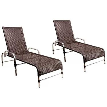 Imagem de Kit 2 Espreguiçadeiras Catar Em Alumínio