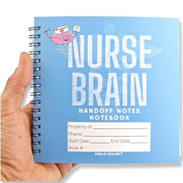 Imagem de Field Equipt Caderno de relatório de enfermagem, bloco de notas de enfermagem, pacote com 2 folhas de relatório de enfermeira, mini caderno de bolso para enfermeiras, total de 100 folhas de cérebro de enfermeiras
