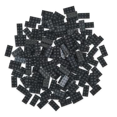 Imagem de Strictly Briks Compatible with Lego Classic Flat Bricks Starter Kit, Black, 144 Pieces, 2x4 Inches, Building Creative Play Gift Set for Ages 3 and Up, 100% Compatible with All Major Brick Brands