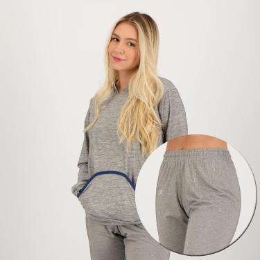 Imagem de Agasalho Placar Feminino Cinza e Marinho-Feminino