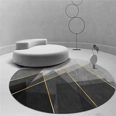 Imagem de Tapete redondo de veludo, cadeira giratória para computador de escritório, mesa de balanço, tapete de quarto de estudo, r5, 100x100cm