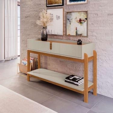 Imagem de aparador lizz 2 gv off white e cedro