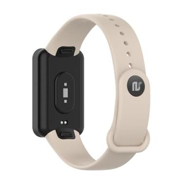 Imagem de Pulseiras de silicone NSmart compativeis com Redmi Smartband PRO (Único, Branca Gelo)