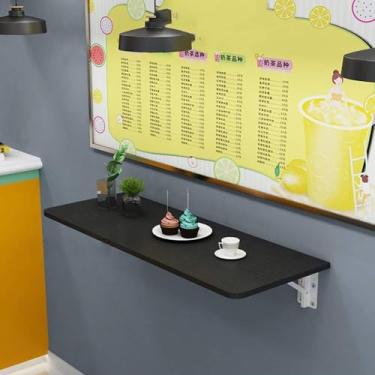 Imagem de Dobrável de parede doméstico longo estreito restaurante leite loja de chá bar jantar cozinha largura 30cm 40cm comprimento 100cm 120cm 140cm, preto, 40 * 100cm