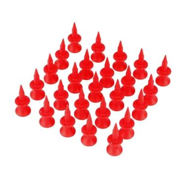 Imagem de YIJU 25 pçs t de golfe equipamentos de golfe reutilizáveis estável portátil titular bola de golfe ferramentas de golfe para relvado e gama de condução ao, Vermelho