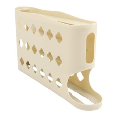 Imagem de Rack de Ovo Rolante de 4 Camadas, Suporte de Bandeja de Armazenamento de Dispensador de Ovo de Rolamento Automático, Organizador de Ovo de Geladeira Com Economia de Espaço de