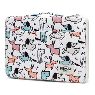 Imagem de Kinmac Capa protetora de 360° para laptop com alça para MacBook Pro de 16 polegadas, 16 polegadas HP, Lenovo, Dell, ASUS, Ultrabook Acer e laptop executivo (cães de desenho animado)